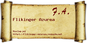 Flikinger Azurea névjegykártya